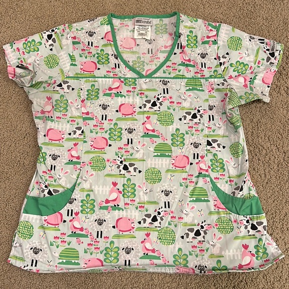 Uniform Advantage Tops Farm Animal Scrub Top Poshmark